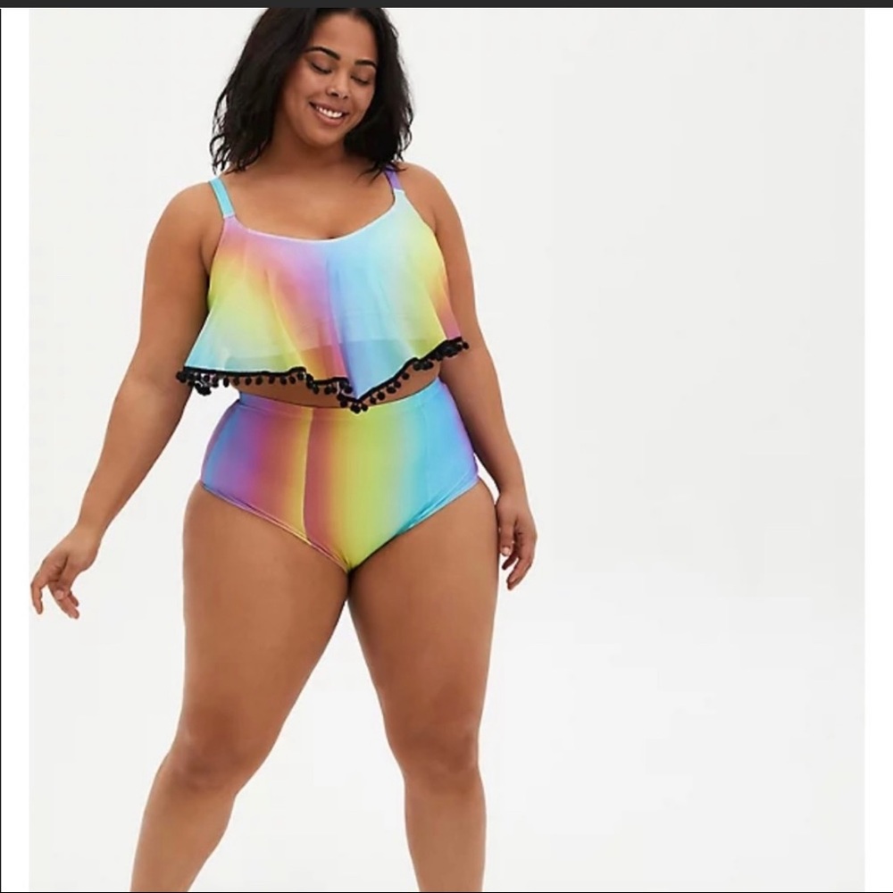 TORRID RAINBOW SWIMSUIT